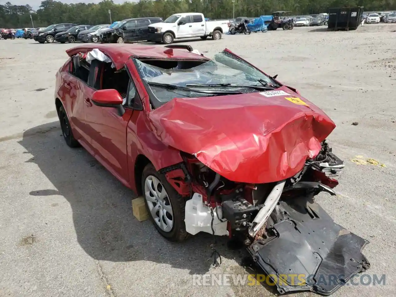 1 Photograph of a damaged car JTDEPRAE1LJ033135 TOYOTA COROLLA 2020