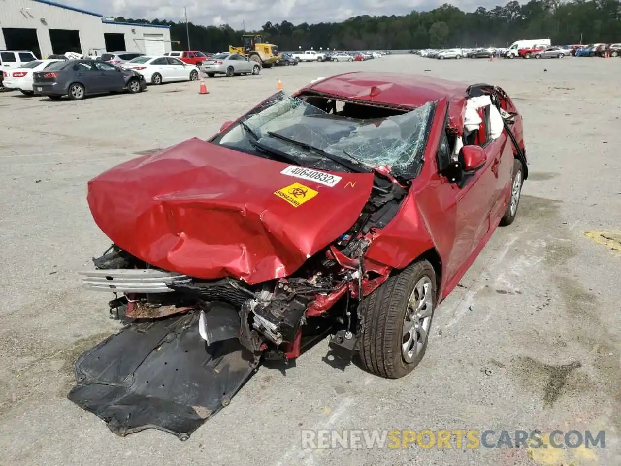 2 Photograph of a damaged car JTDEPRAE1LJ033135 TOYOTA COROLLA 2020