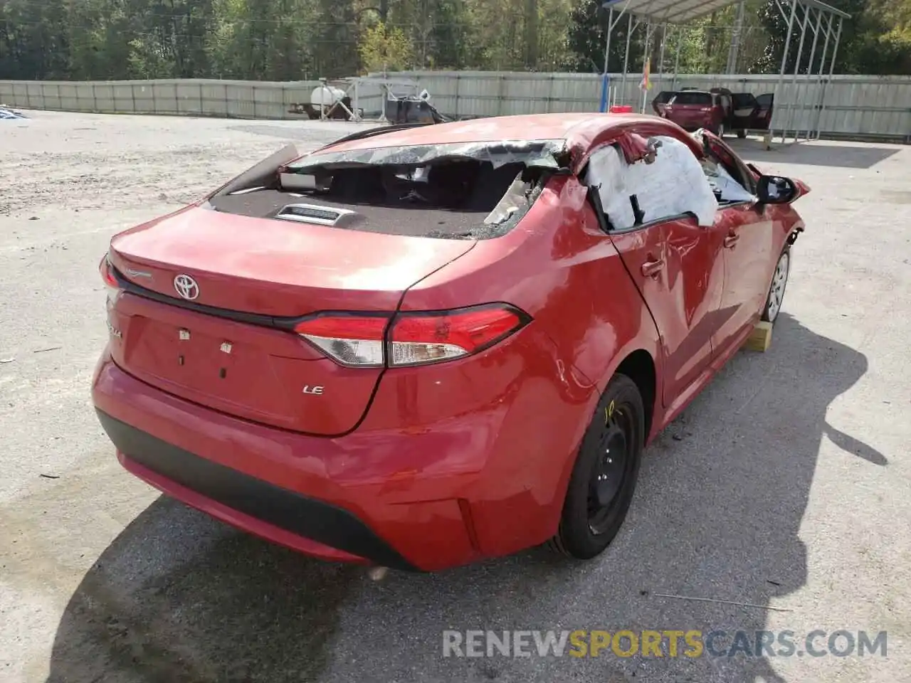 4 Photograph of a damaged car JTDEPRAE1LJ033135 TOYOTA COROLLA 2020