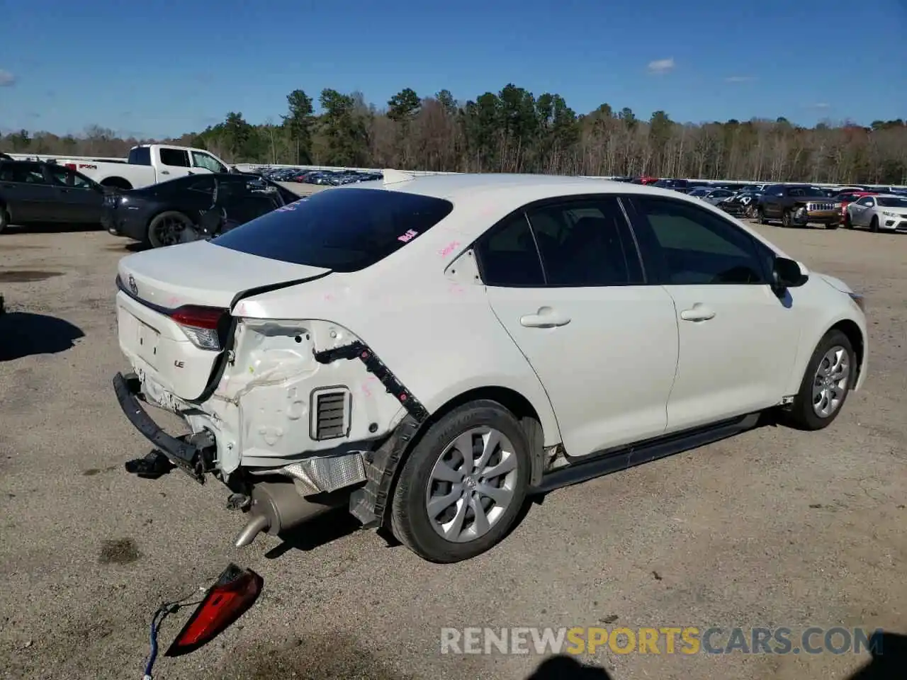 4 Photograph of a damaged car JTDEPRAE1LJ033717 TOYOTA COROLLA 2020