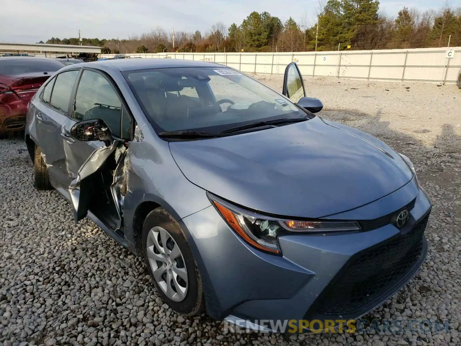 1 Photograph of a damaged car JTDEPRAE1LJ034026 TOYOTA COROLLA 2020