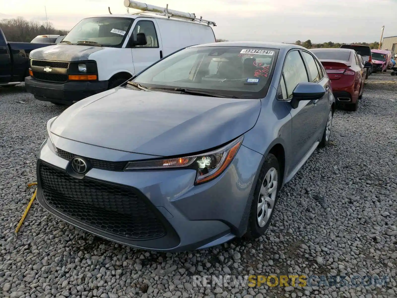 2 Photograph of a damaged car JTDEPRAE1LJ034026 TOYOTA COROLLA 2020