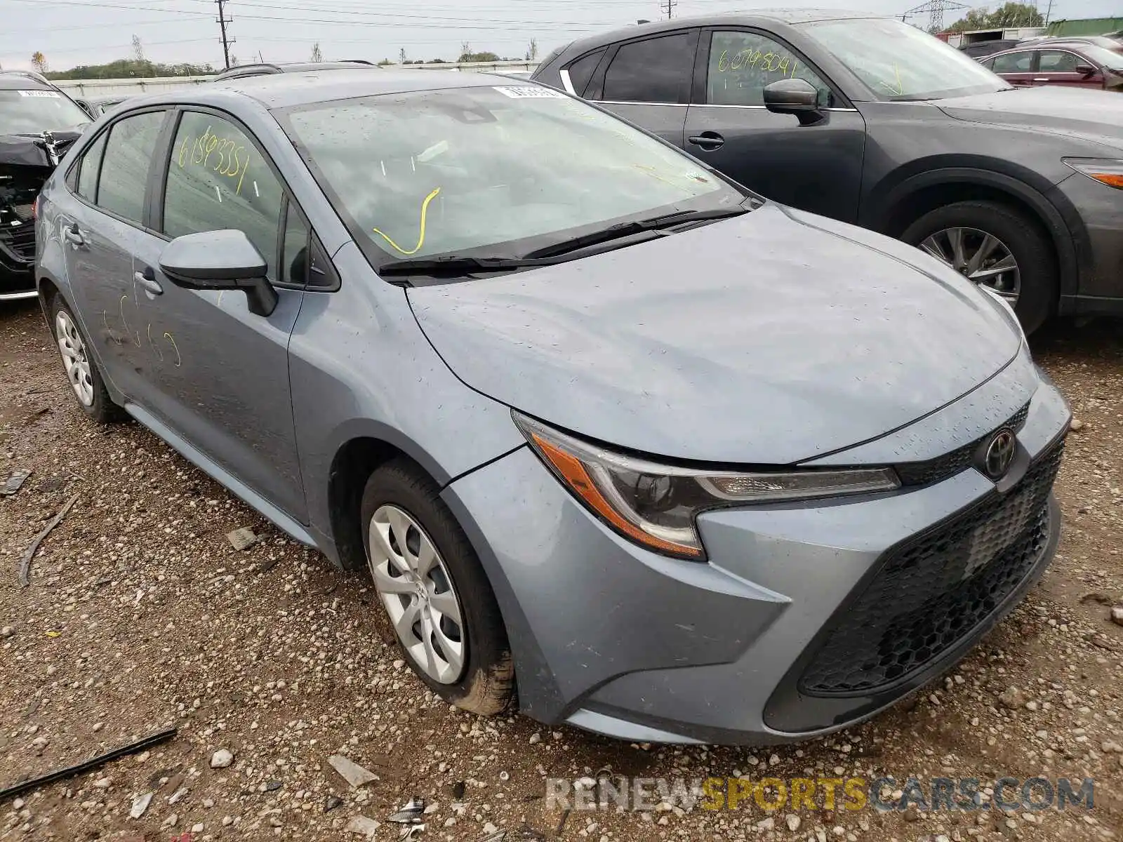 1 Photograph of a damaged car JTDEPRAE1LJ034107 TOYOTA COROLLA 2020