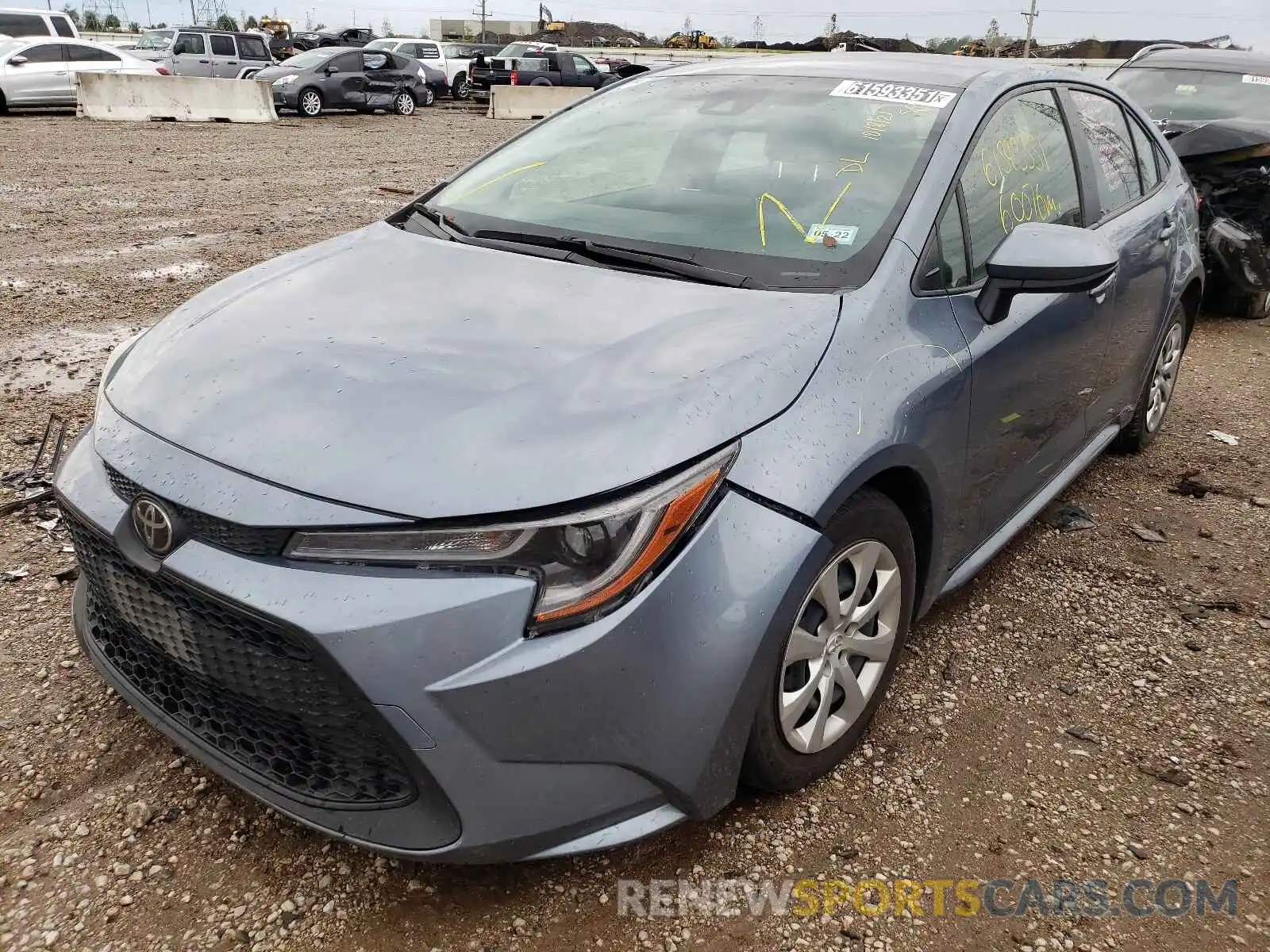 2 Photograph of a damaged car JTDEPRAE1LJ034107 TOYOTA COROLLA 2020