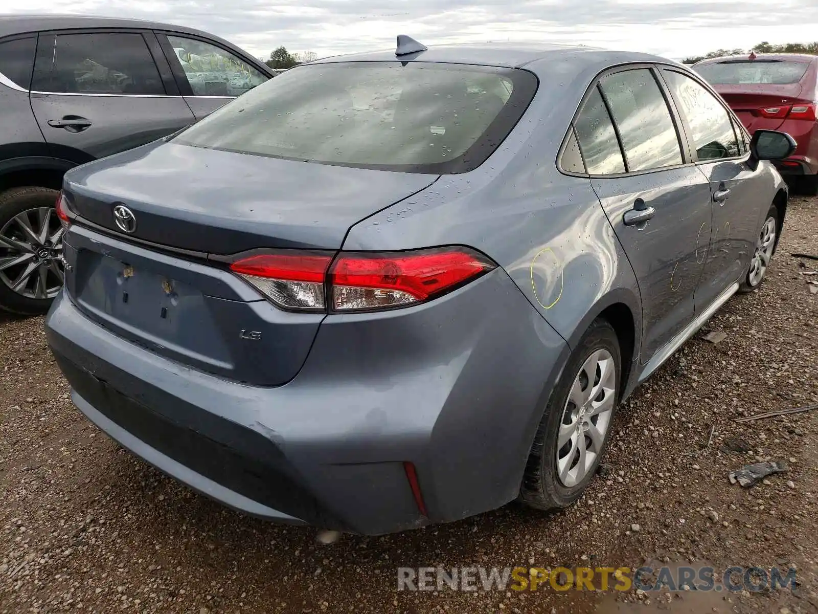 4 Photograph of a damaged car JTDEPRAE1LJ034107 TOYOTA COROLLA 2020