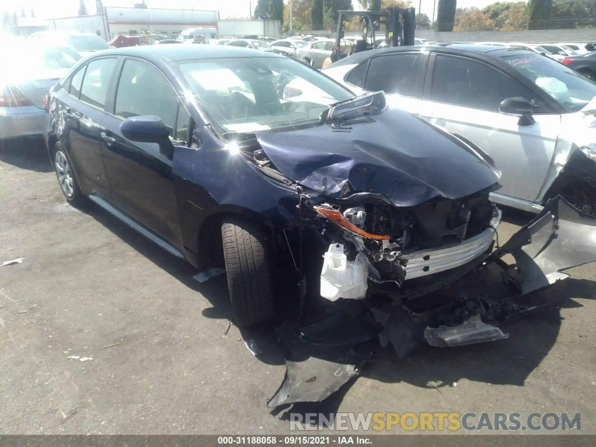 1 Photograph of a damaged car JTDEPRAE1LJ034205 TOYOTA COROLLA 2020