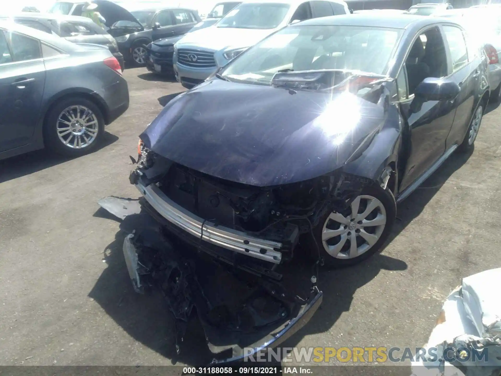 2 Photograph of a damaged car JTDEPRAE1LJ034205 TOYOTA COROLLA 2020