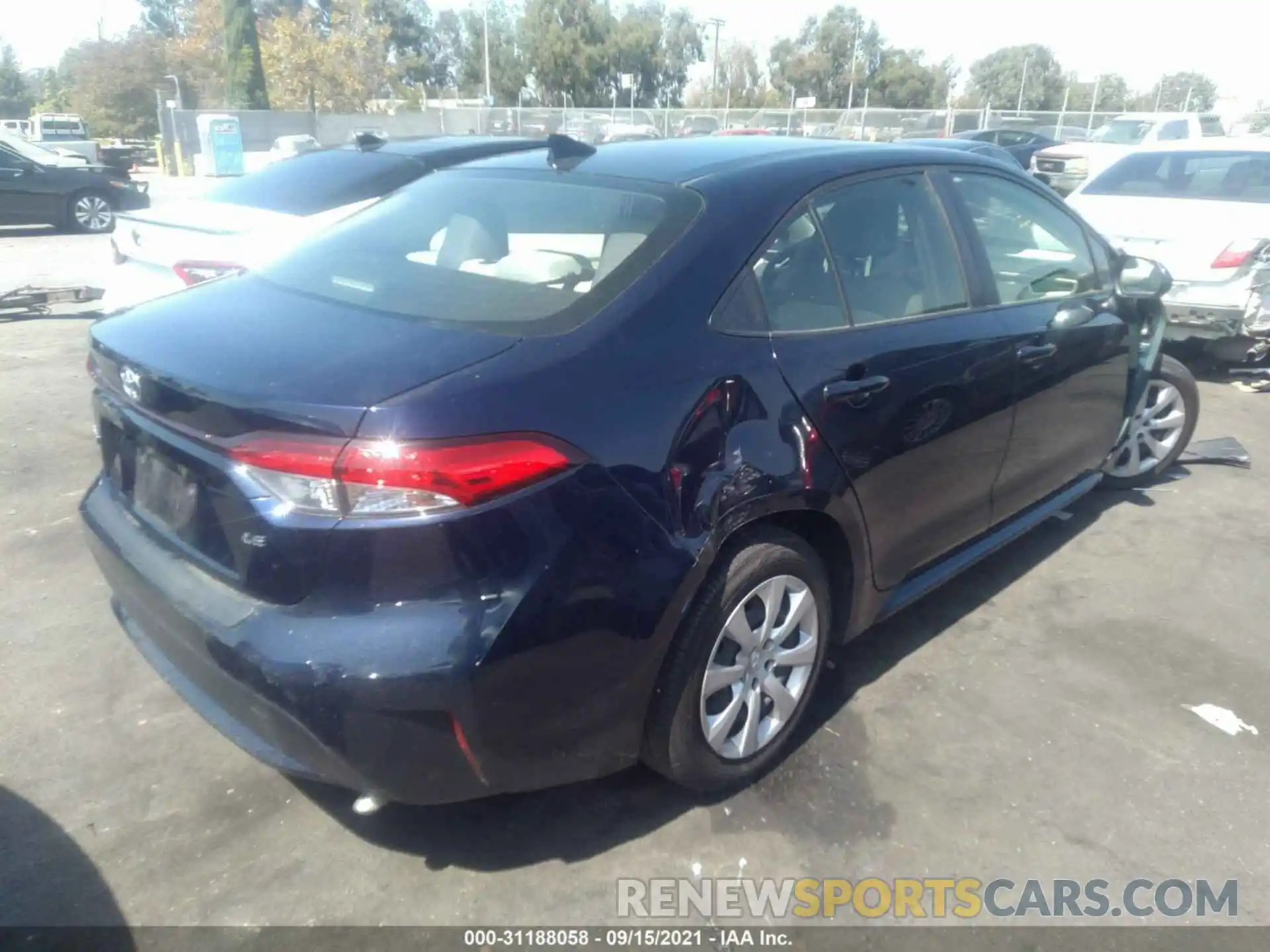 4 Photograph of a damaged car JTDEPRAE1LJ034205 TOYOTA COROLLA 2020