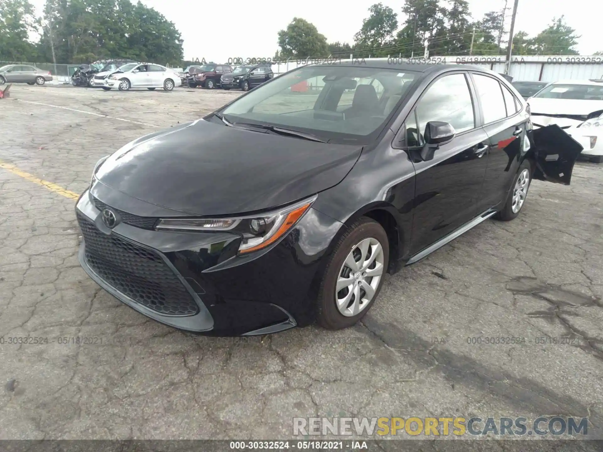 2 Photograph of a damaged car JTDEPRAE1LJ034379 TOYOTA COROLLA 2020