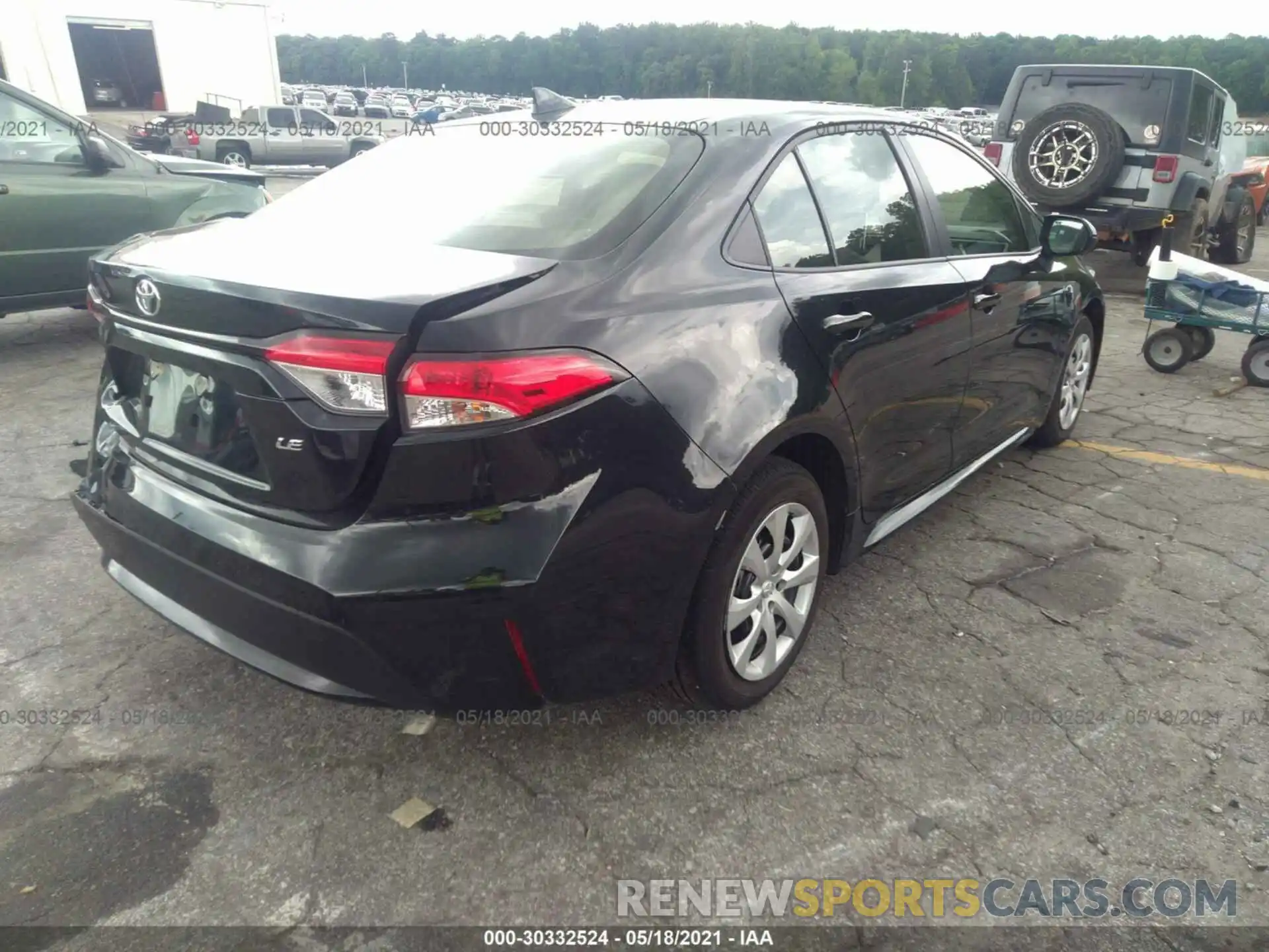 4 Photograph of a damaged car JTDEPRAE1LJ034379 TOYOTA COROLLA 2020