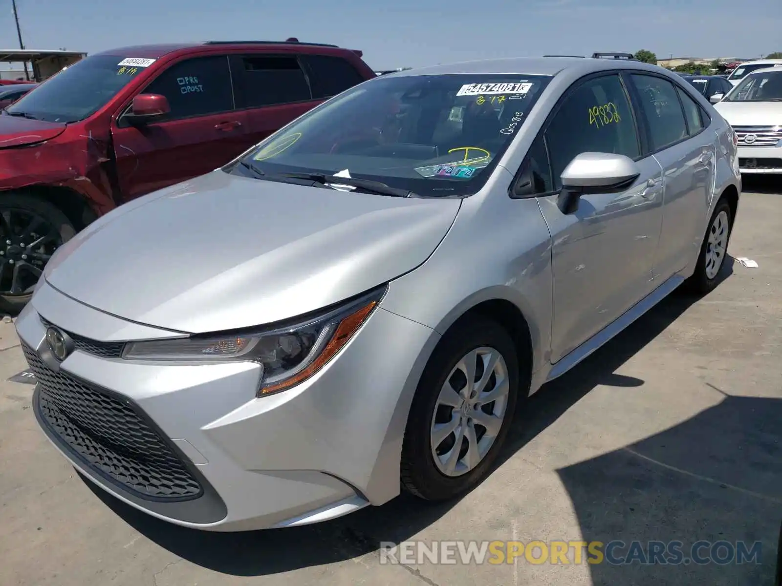 2 Photograph of a damaged car JTDEPRAE1LJ034706 TOYOTA COROLLA 2020