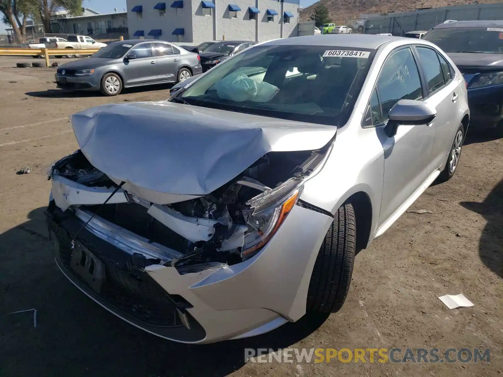 2 Photograph of a damaged car JTDEPRAE1LJ034754 TOYOTA COROLLA 2020