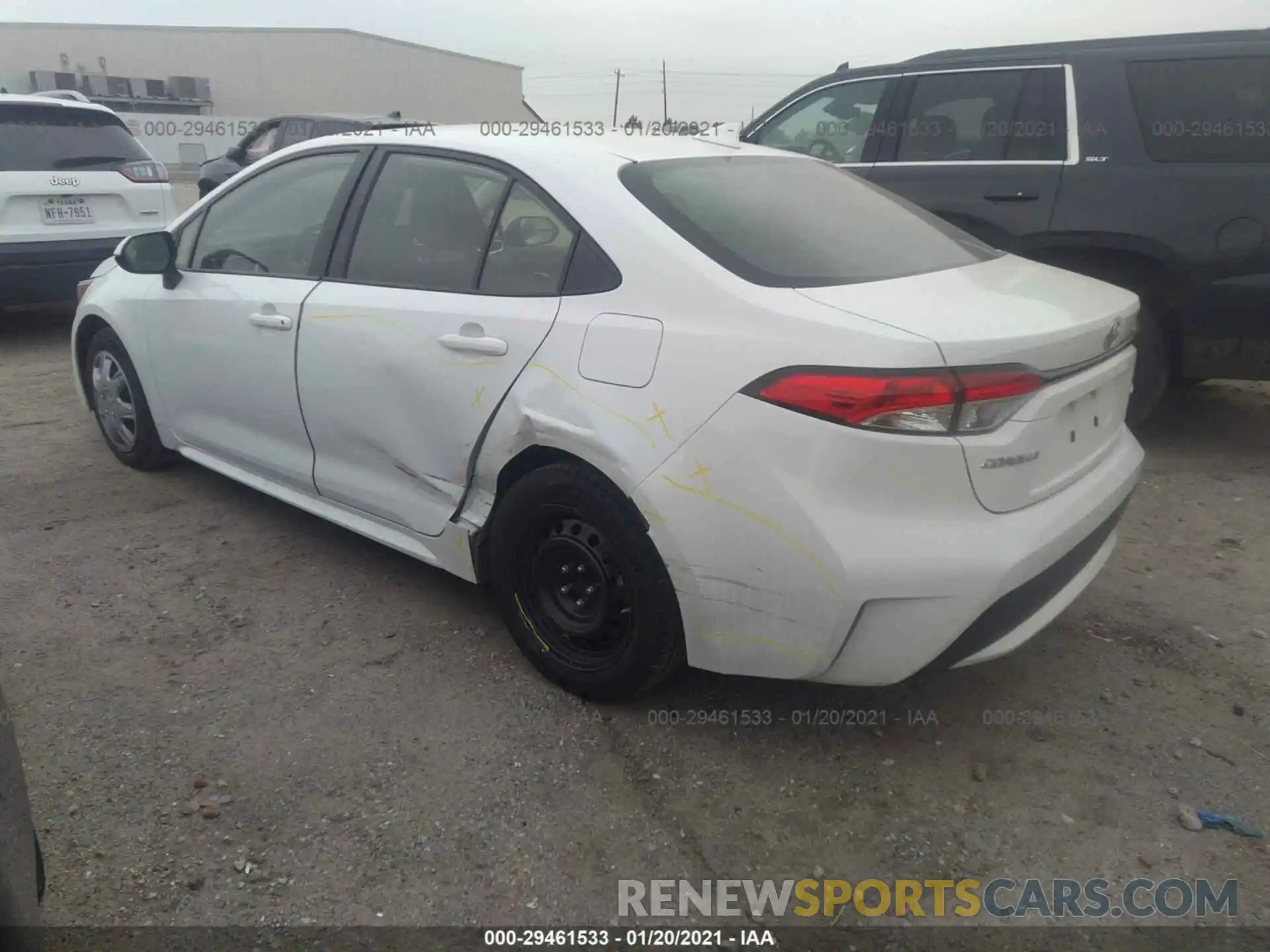 3 Photograph of a damaged car JTDEPRAE1LJ035001 TOYOTA COROLLA 2020