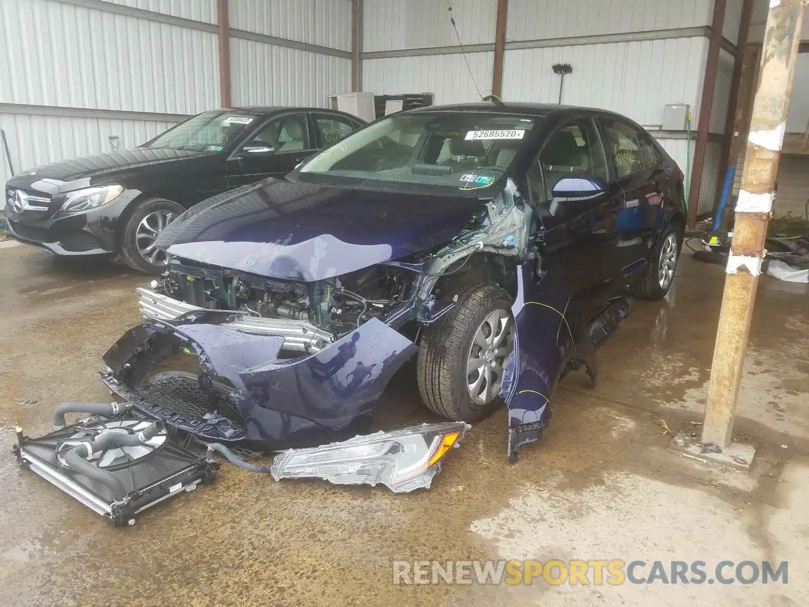 2 Photograph of a damaged car JTDEPRAE1LJ035130 TOYOTA COROLLA 2020