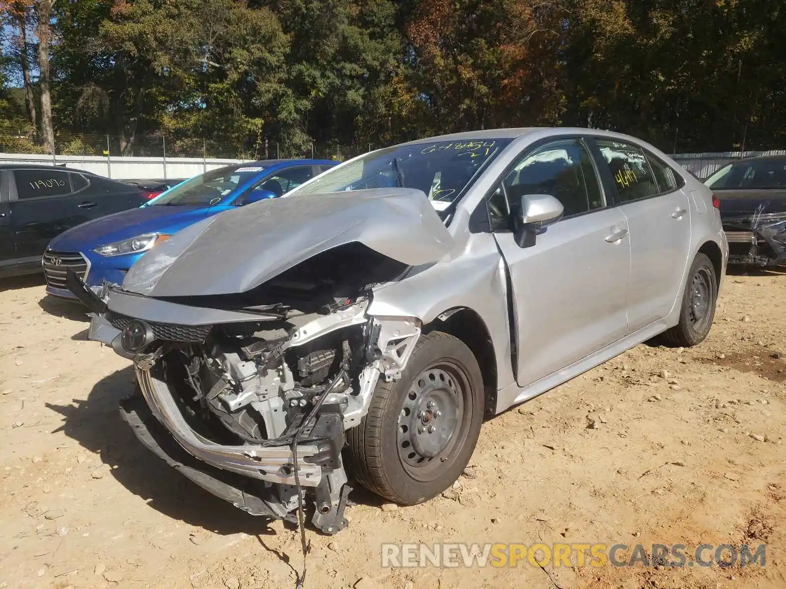 2 Photograph of a damaged car JTDEPRAE1LJ035256 TOYOTA COROLLA 2020