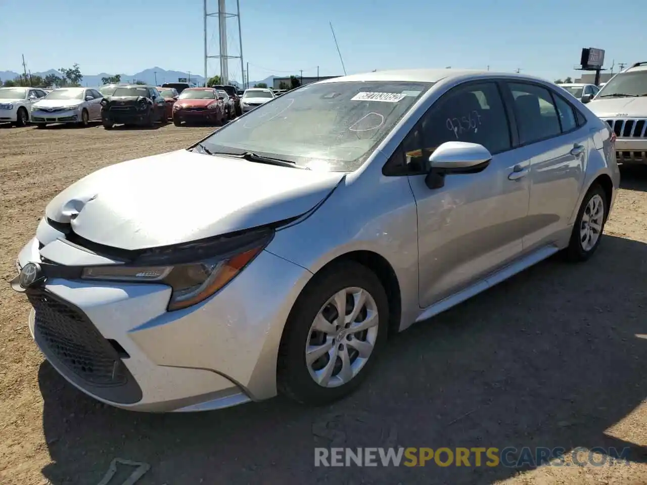 1 Photograph of a damaged car JTDEPRAE1LJ035273 TOYOTA COROLLA 2020