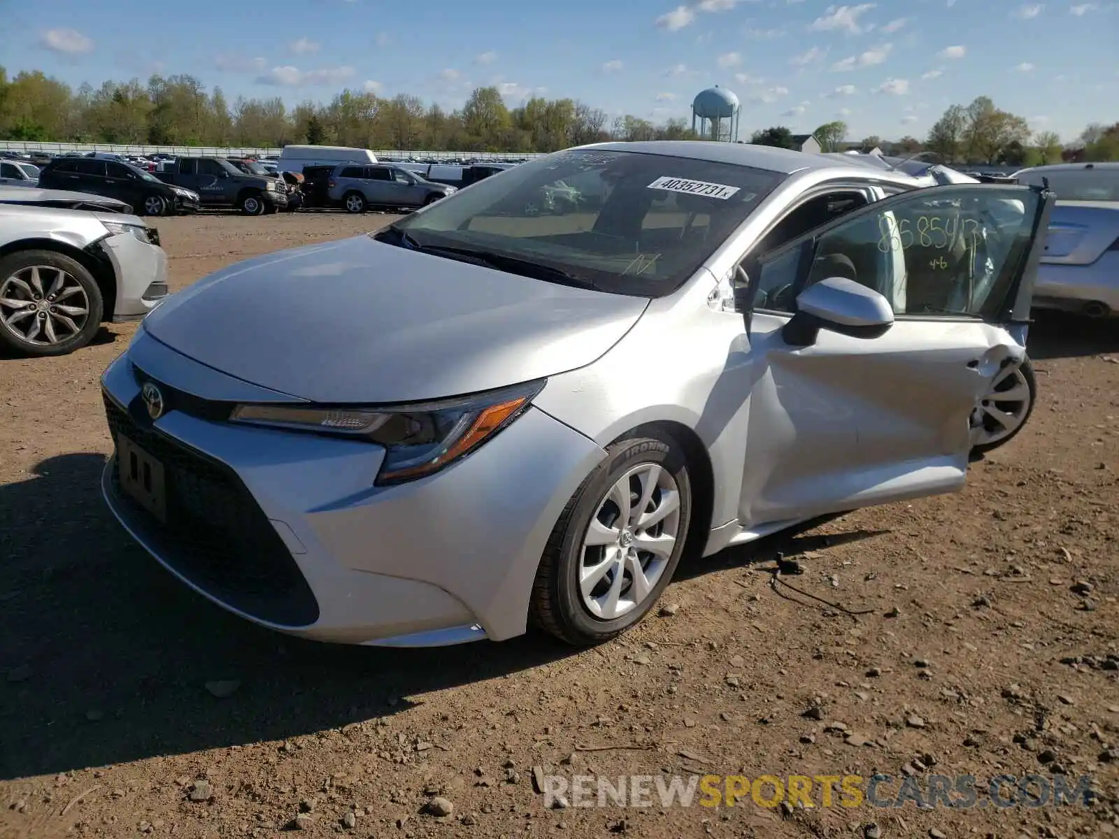 2 Photograph of a damaged car JTDEPRAE1LJ035838 TOYOTA COROLLA 2020