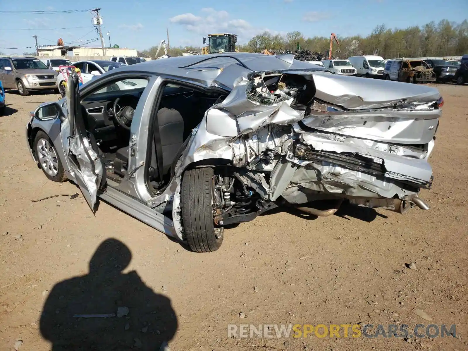 3 Photograph of a damaged car JTDEPRAE1LJ035838 TOYOTA COROLLA 2020