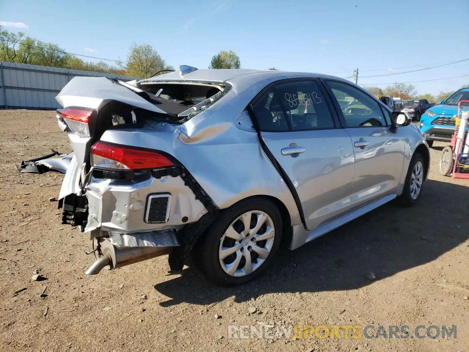 4 Photograph of a damaged car JTDEPRAE1LJ035838 TOYOTA COROLLA 2020