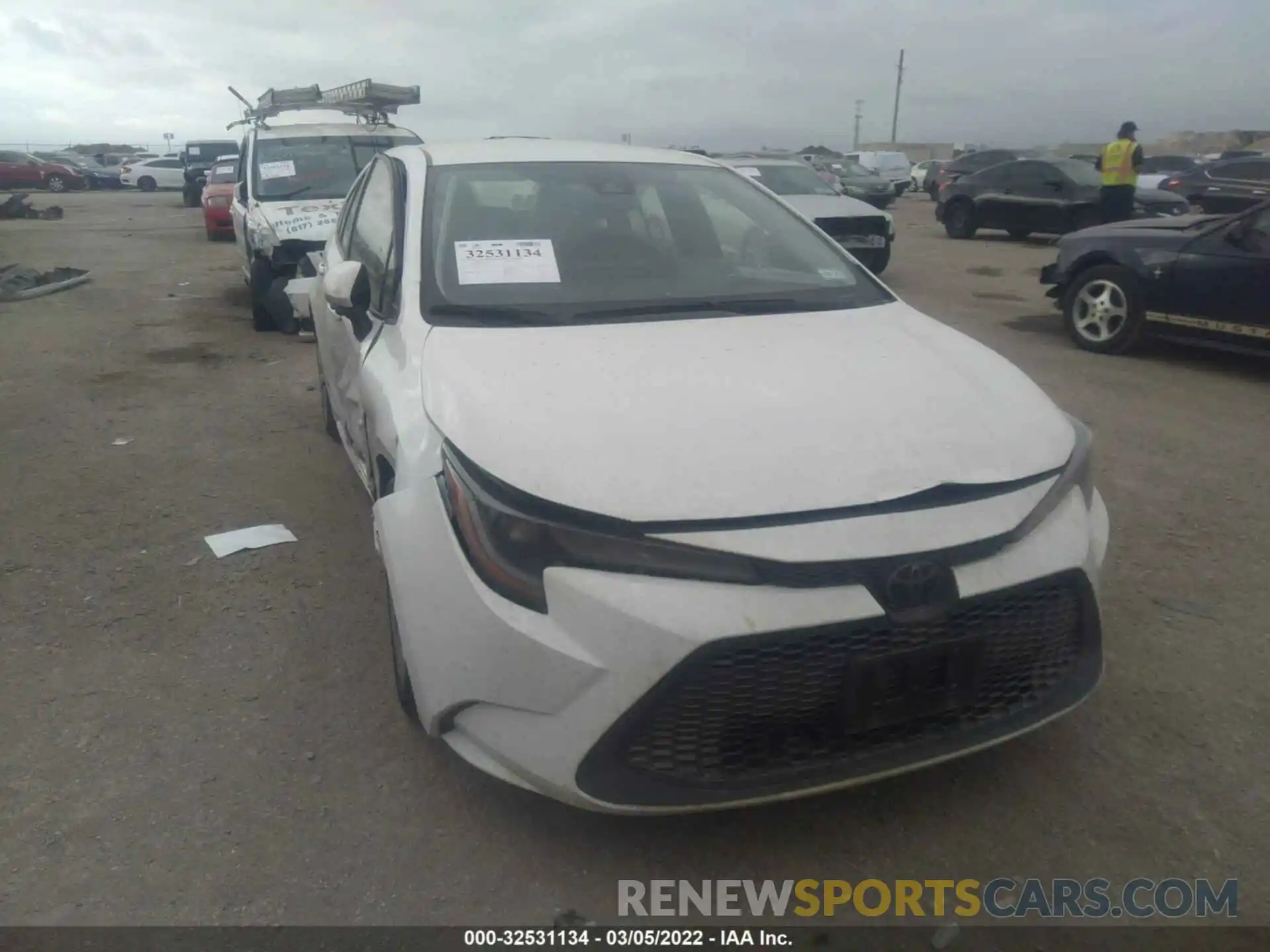 1 Photograph of a damaged car JTDEPRAE1LJ035855 TOYOTA COROLLA 2020