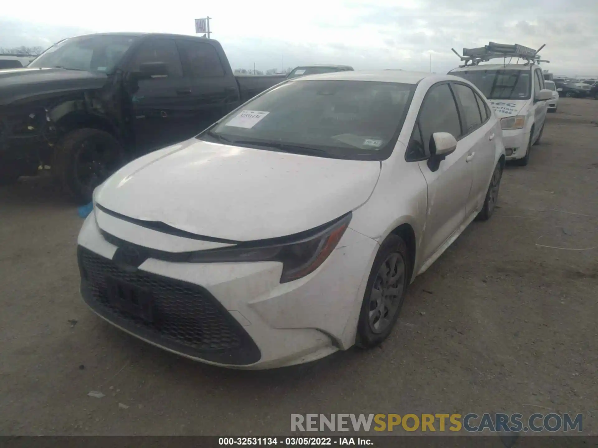 2 Фотография поврежденного автомобиля JTDEPRAE1LJ035855 TOYOTA COROLLA 2020