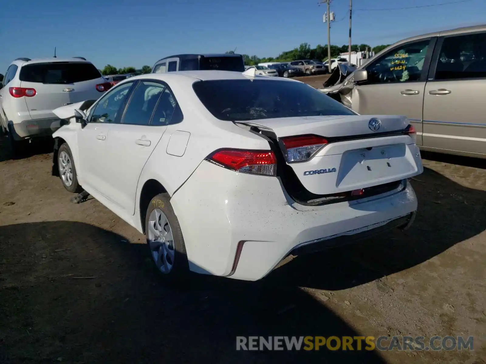 3 Photograph of a damaged car JTDEPRAE1LJ036066 TOYOTA COROLLA 2020