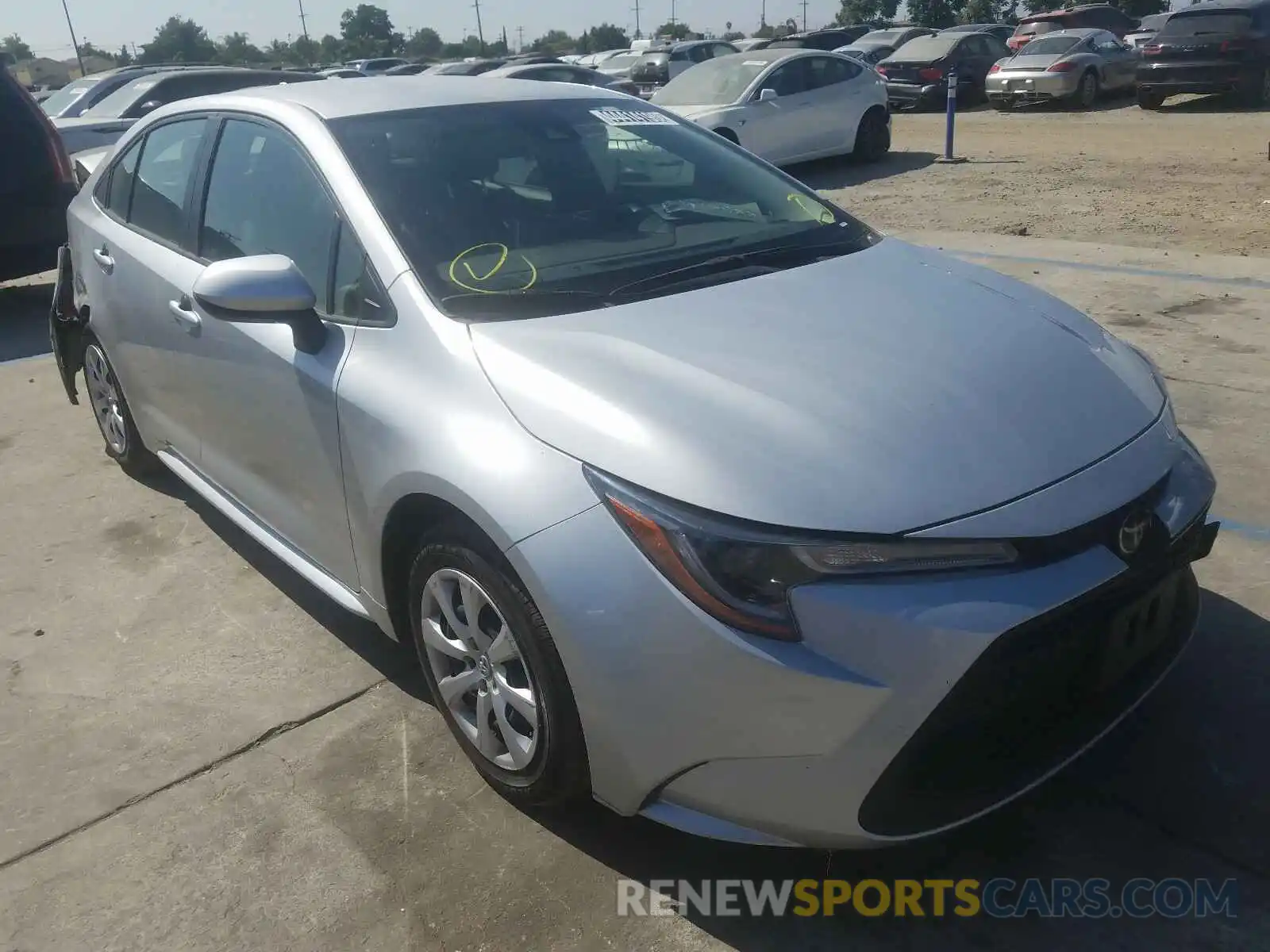 1 Photograph of a damaged car JTDEPRAE1LJ036164 TOYOTA COROLLA 2020