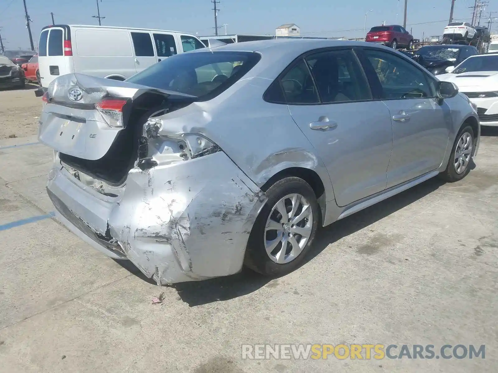 4 Photograph of a damaged car JTDEPRAE1LJ036164 TOYOTA COROLLA 2020