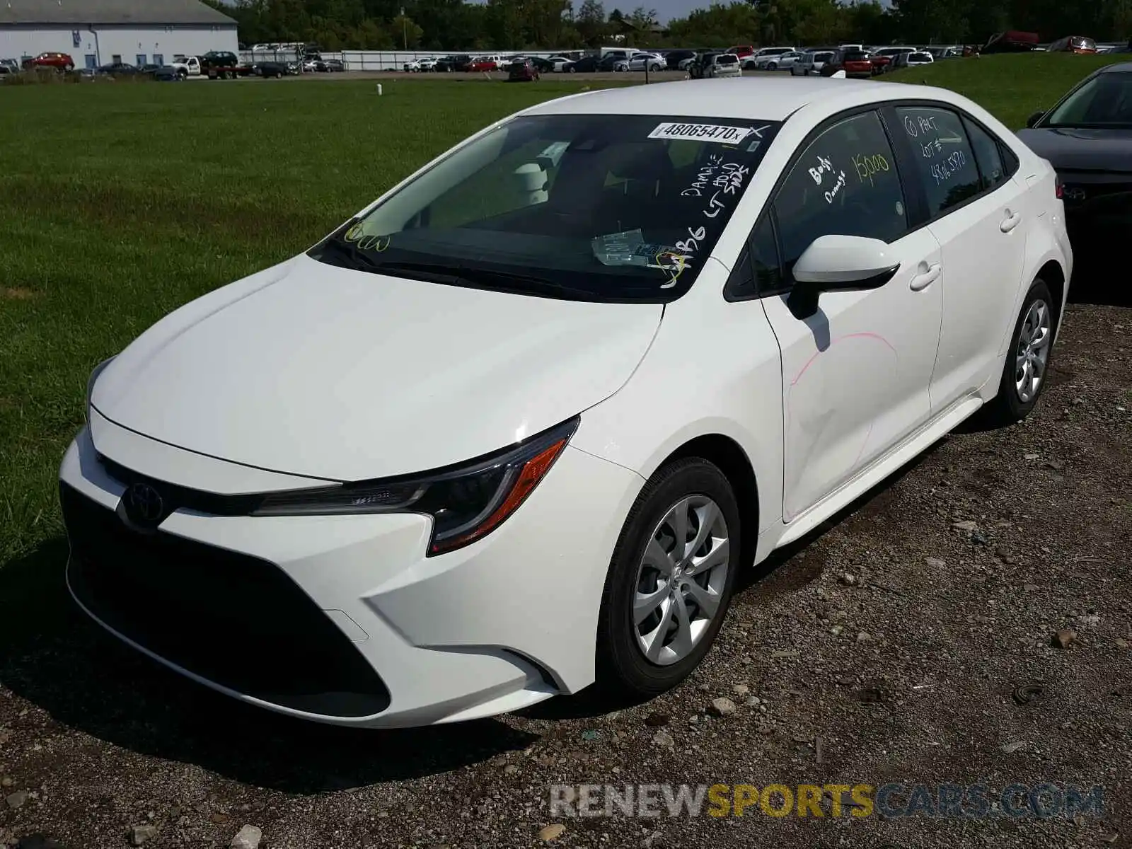 2 Photograph of a damaged car JTDEPRAE1LJ037136 TOYOTA COROLLA 2020