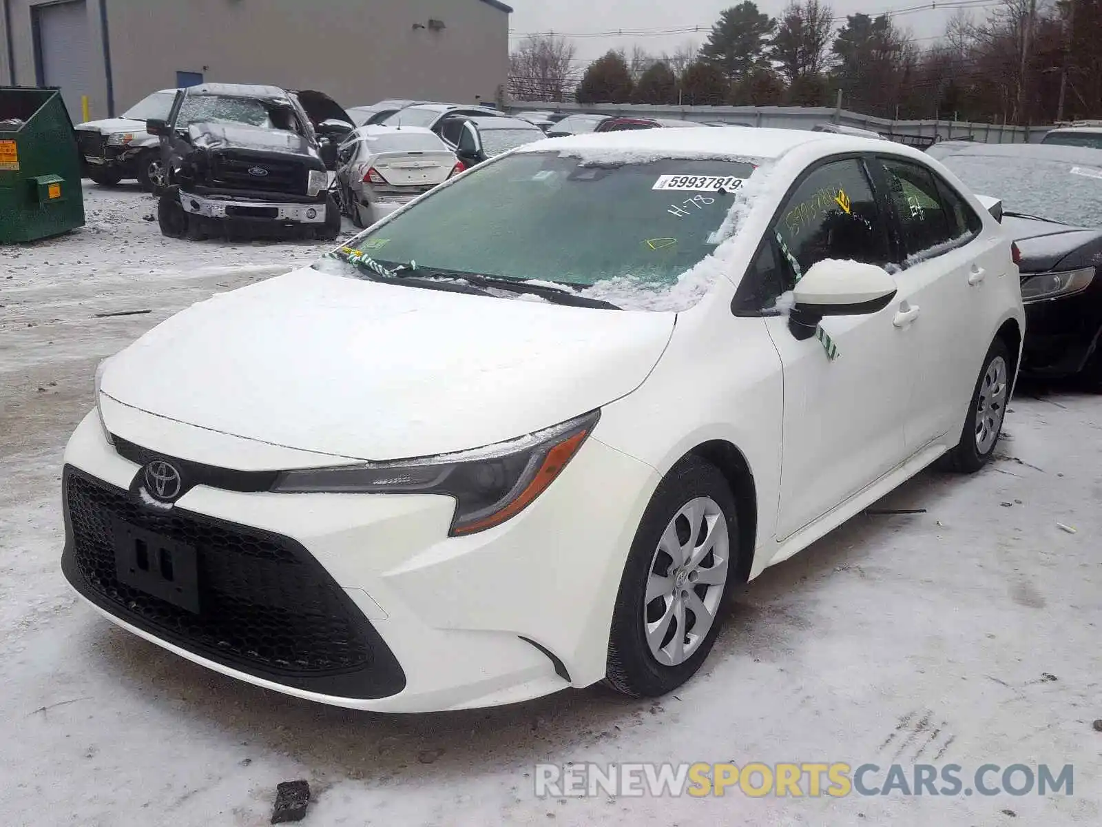 2 Photograph of a damaged car JTDEPRAE1LJ037847 TOYOTA COROLLA 2020