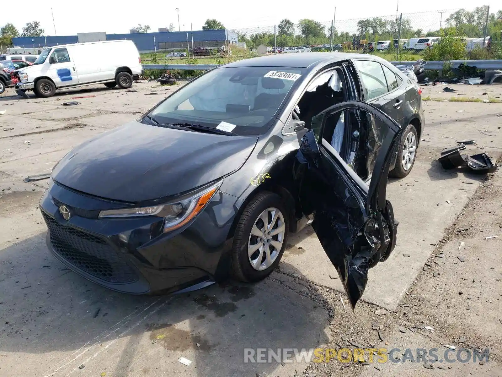 2 Photograph of a damaged car JTDEPRAE1LJ037895 TOYOTA COROLLA 2020