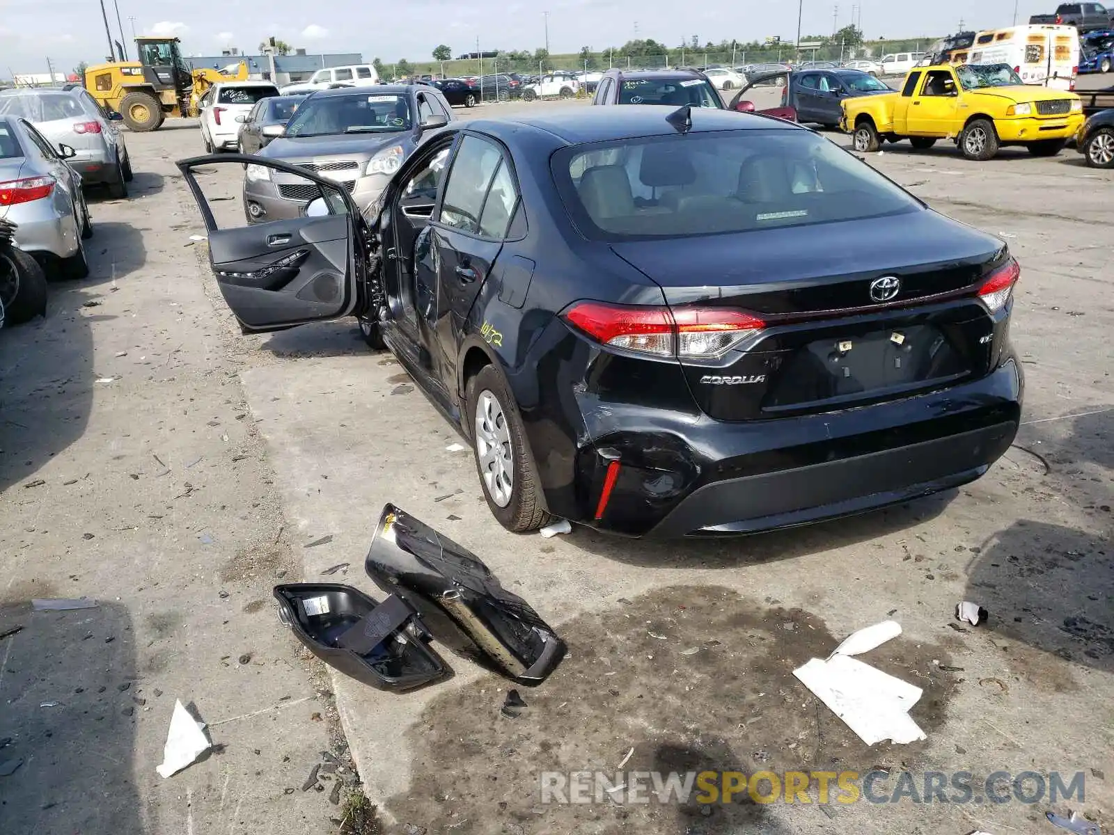 3 Photograph of a damaged car JTDEPRAE1LJ037895 TOYOTA COROLLA 2020