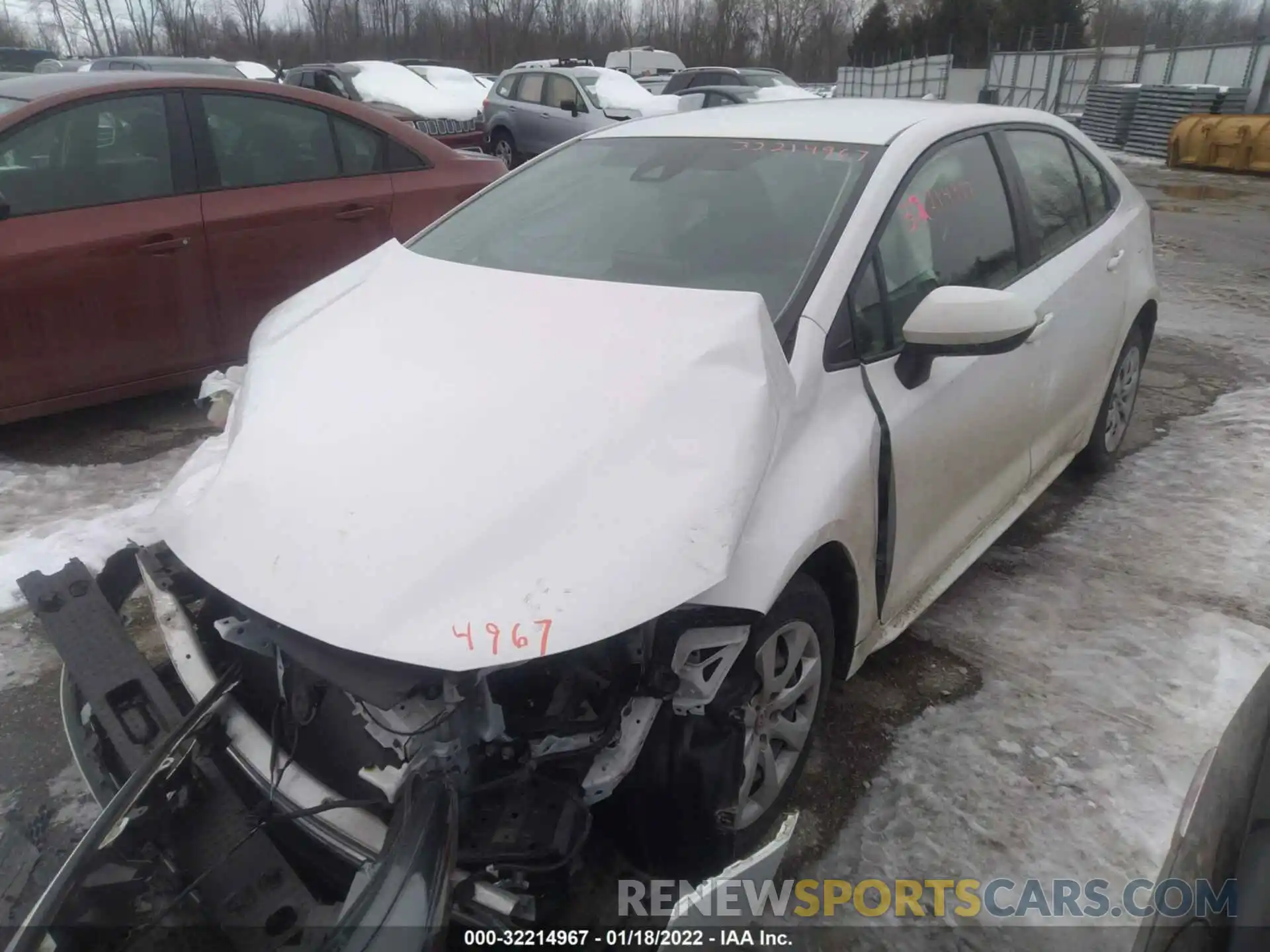 2 Photograph of a damaged car JTDEPRAE1LJ037962 TOYOTA COROLLA 2020