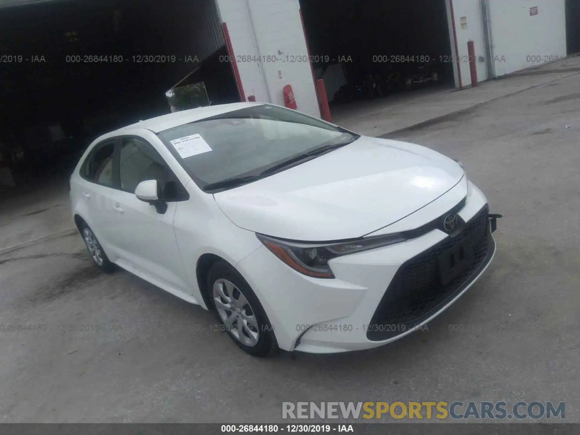 1 Photograph of a damaged car JTDEPRAE1LJ038089 TOYOTA COROLLA 2020