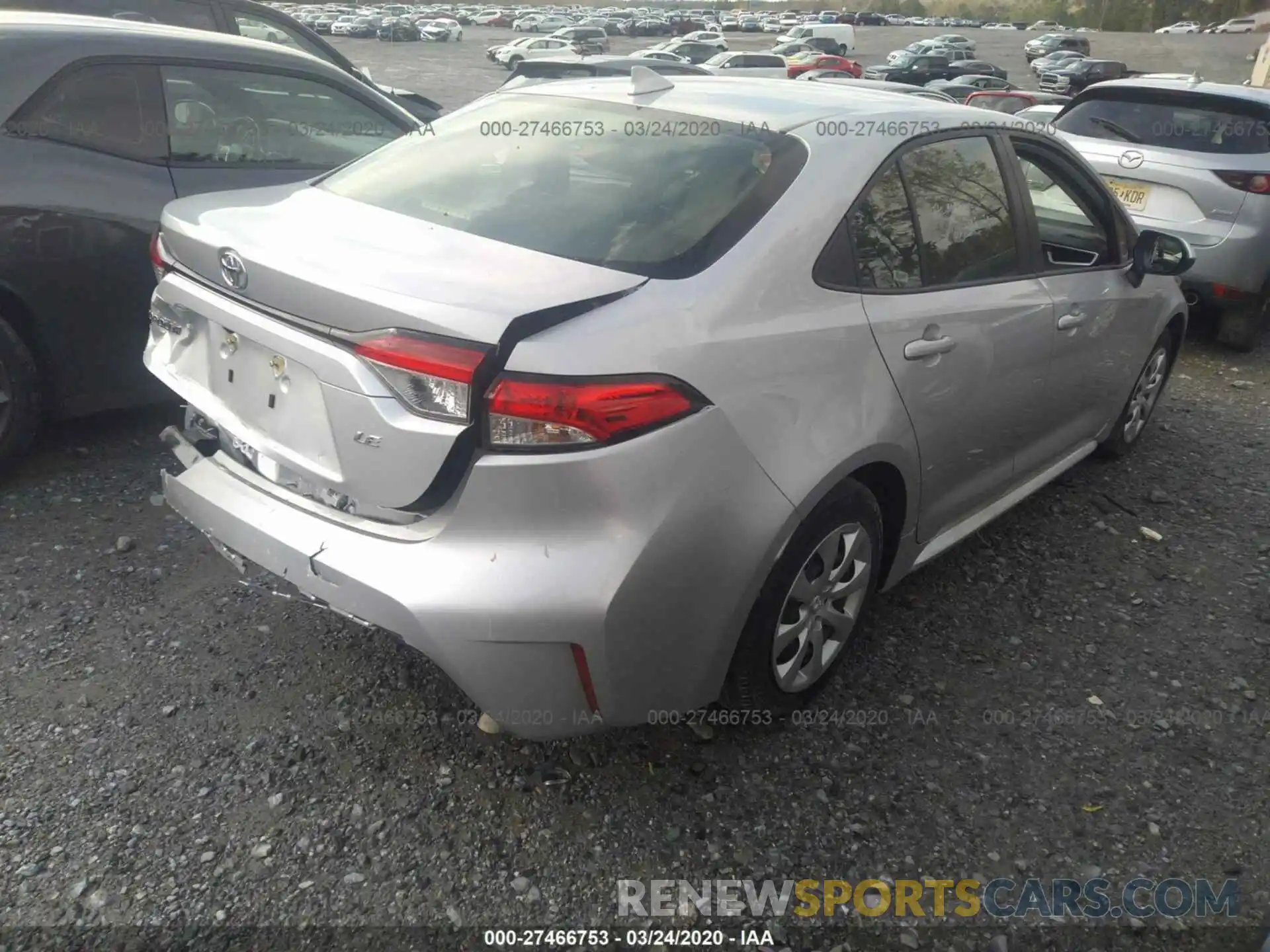 4 Photograph of a damaged car JTDEPRAE1LJ038142 TOYOTA COROLLA 2020