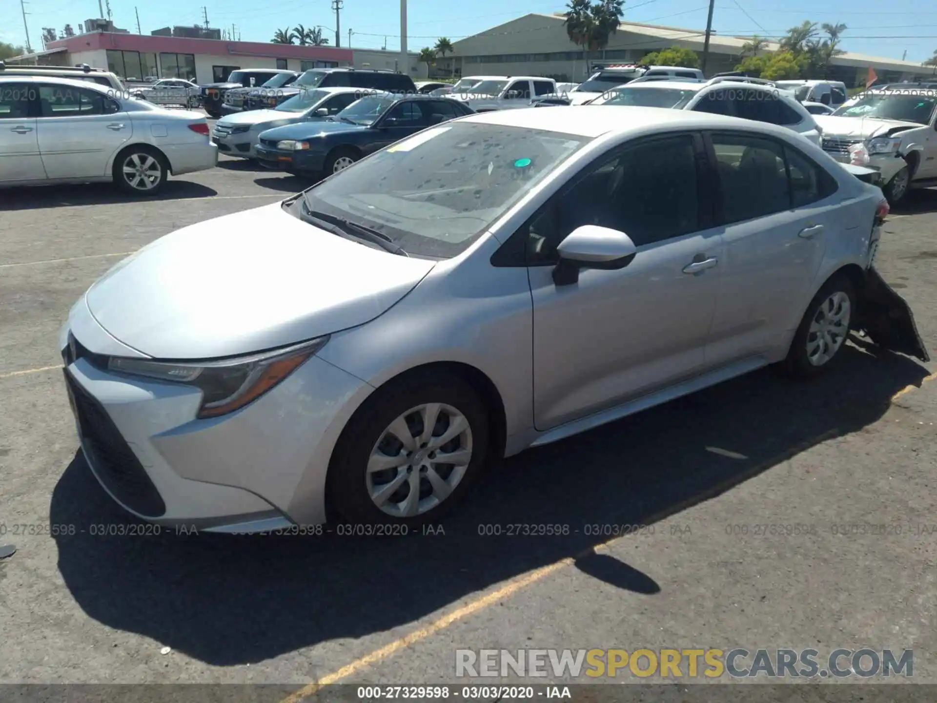 2 Photograph of a damaged car JTDEPRAE1LJ038349 TOYOTA COROLLA 2020