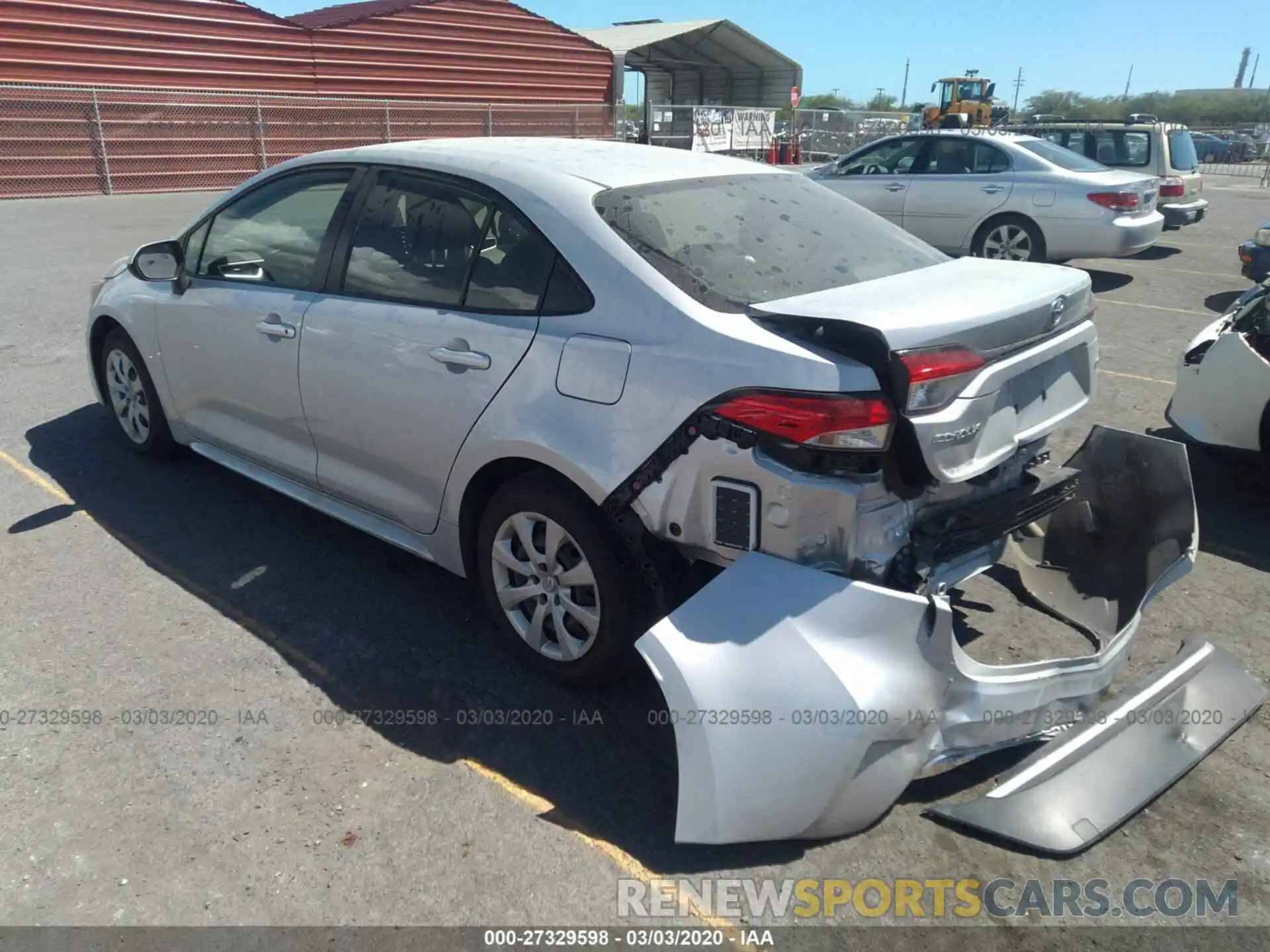 3 Photograph of a damaged car JTDEPRAE1LJ038349 TOYOTA COROLLA 2020