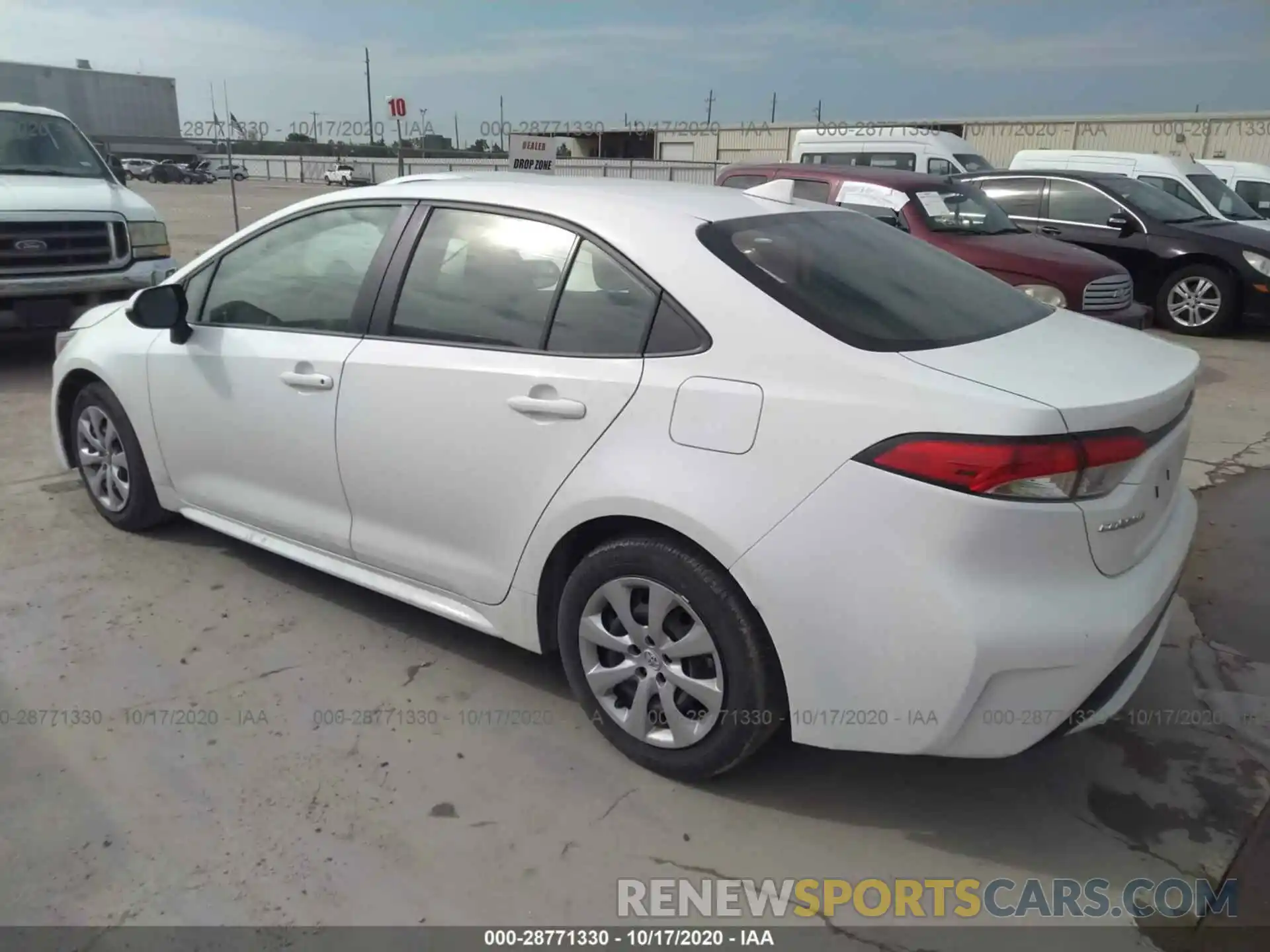 3 Photograph of a damaged car JTDEPRAE1LJ038612 TOYOTA COROLLA 2020