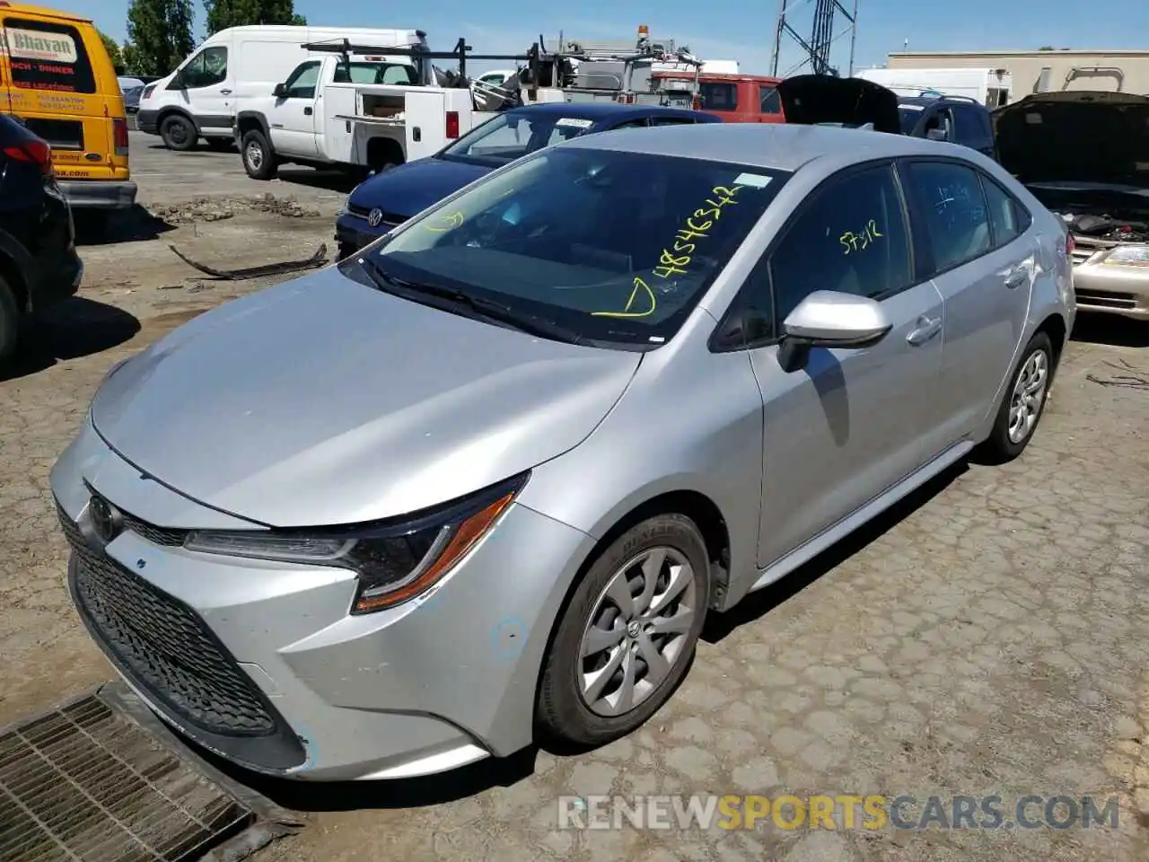 2 Photograph of a damaged car JTDEPRAE1LJ039369 TOYOTA COROLLA 2020