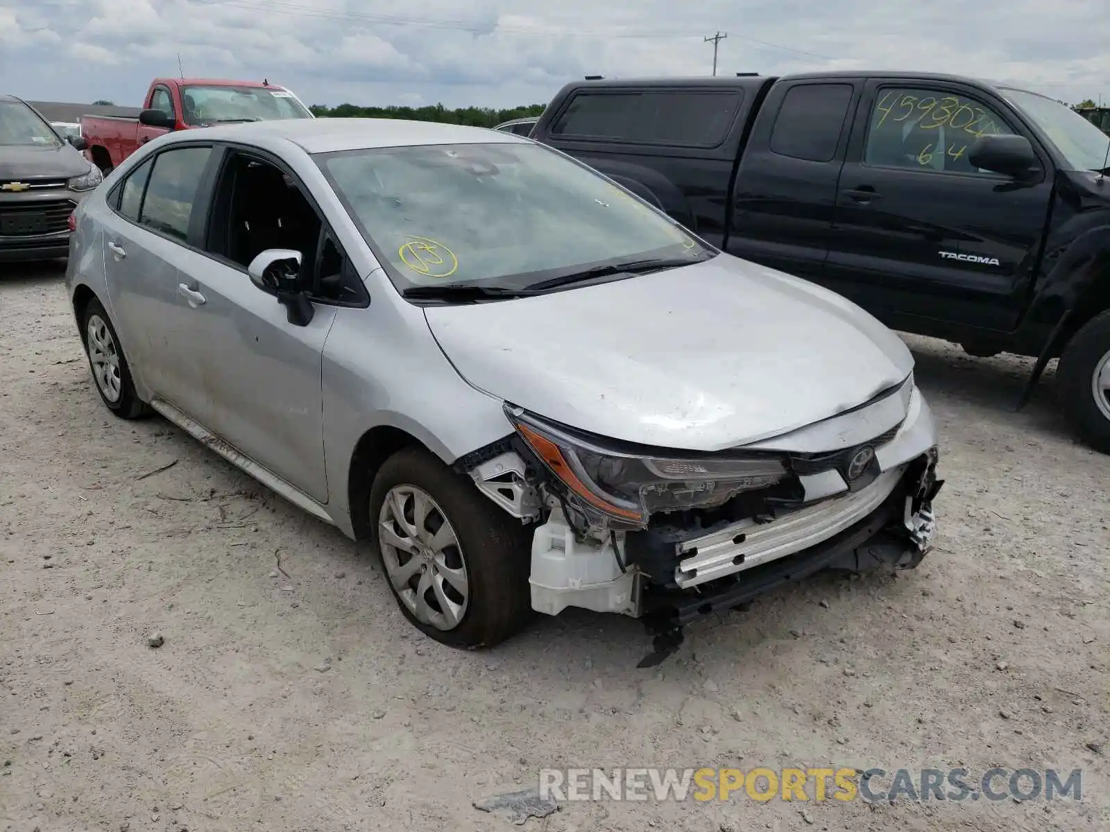 1 Photograph of a damaged car JTDEPRAE1LJ039484 TOYOTA COROLLA 2020