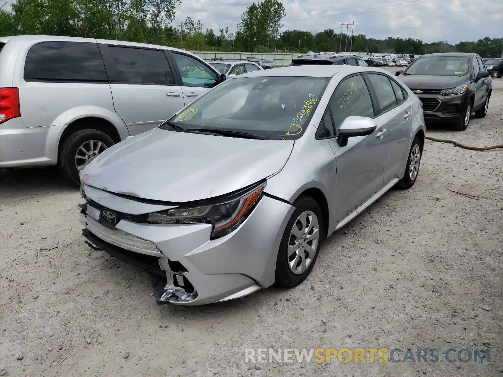 2 Photograph of a damaged car JTDEPRAE1LJ039484 TOYOTA COROLLA 2020