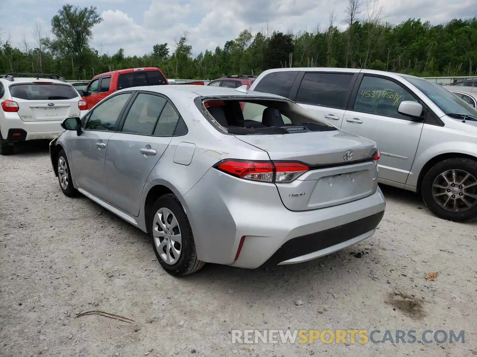 3 Photograph of a damaged car JTDEPRAE1LJ039484 TOYOTA COROLLA 2020