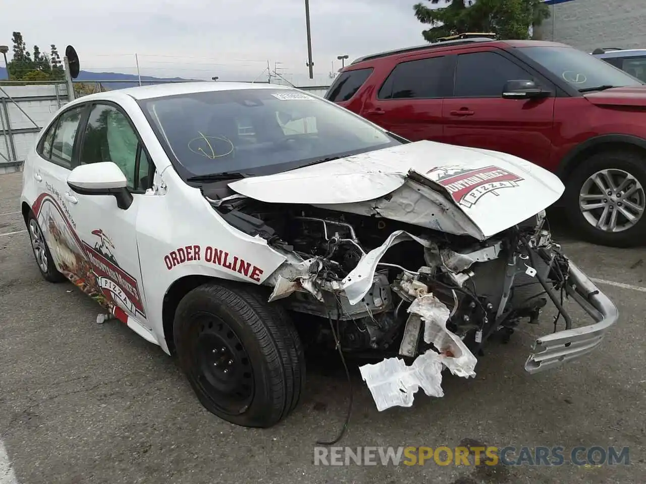 1 Photograph of a damaged car JTDEPRAE1LJ039503 TOYOTA COROLLA 2020