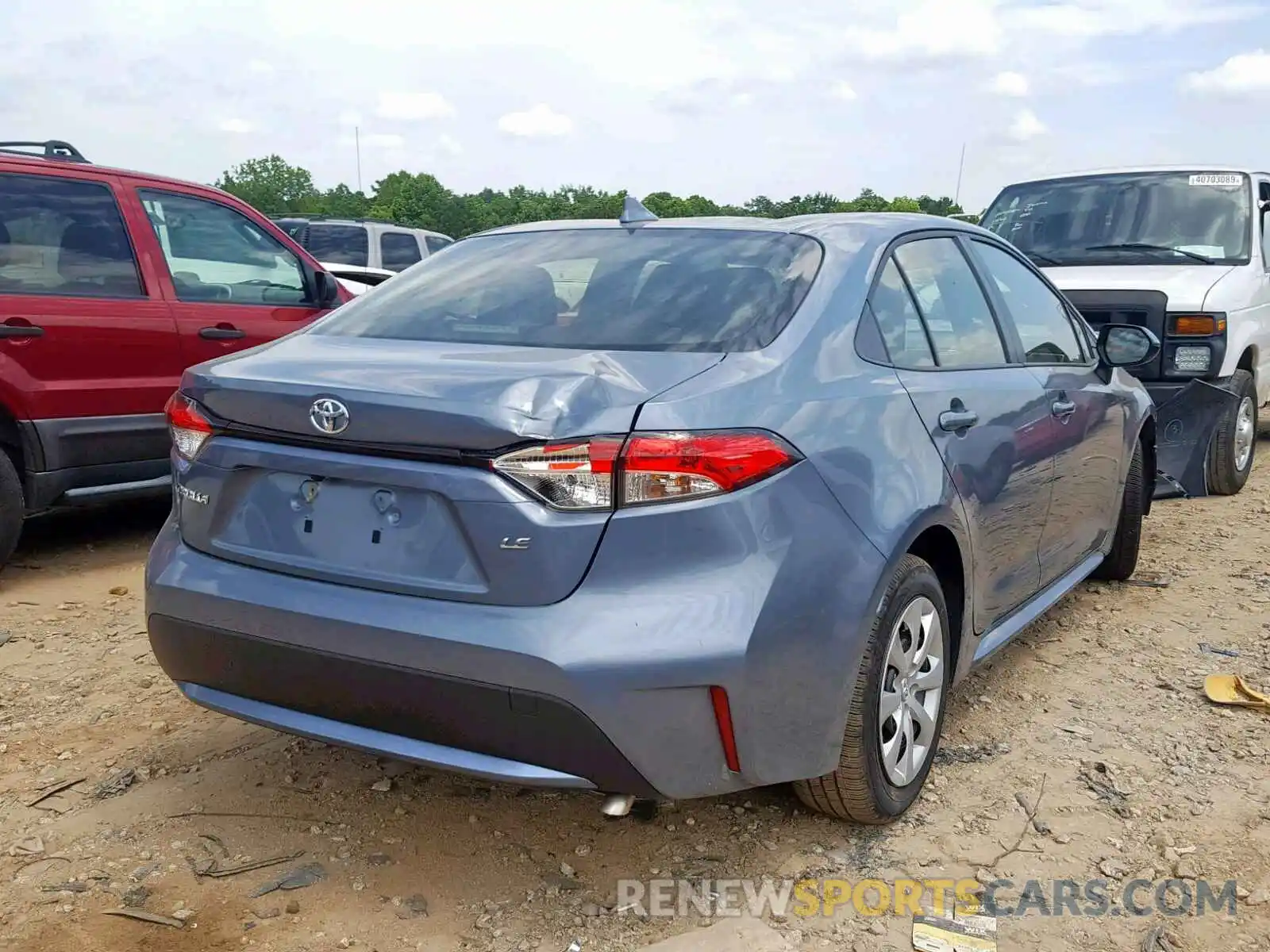 4 Photograph of a damaged car JTDEPRAE1LJ039646 TOYOTA COROLLA 2020