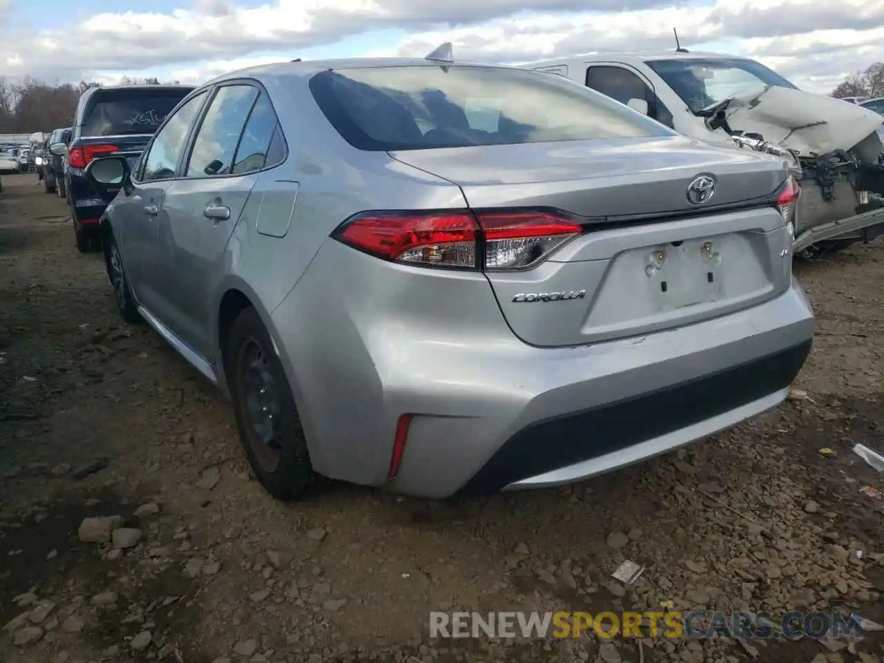 3 Photograph of a damaged car JTDEPRAE1LJ039680 TOYOTA COROLLA 2020