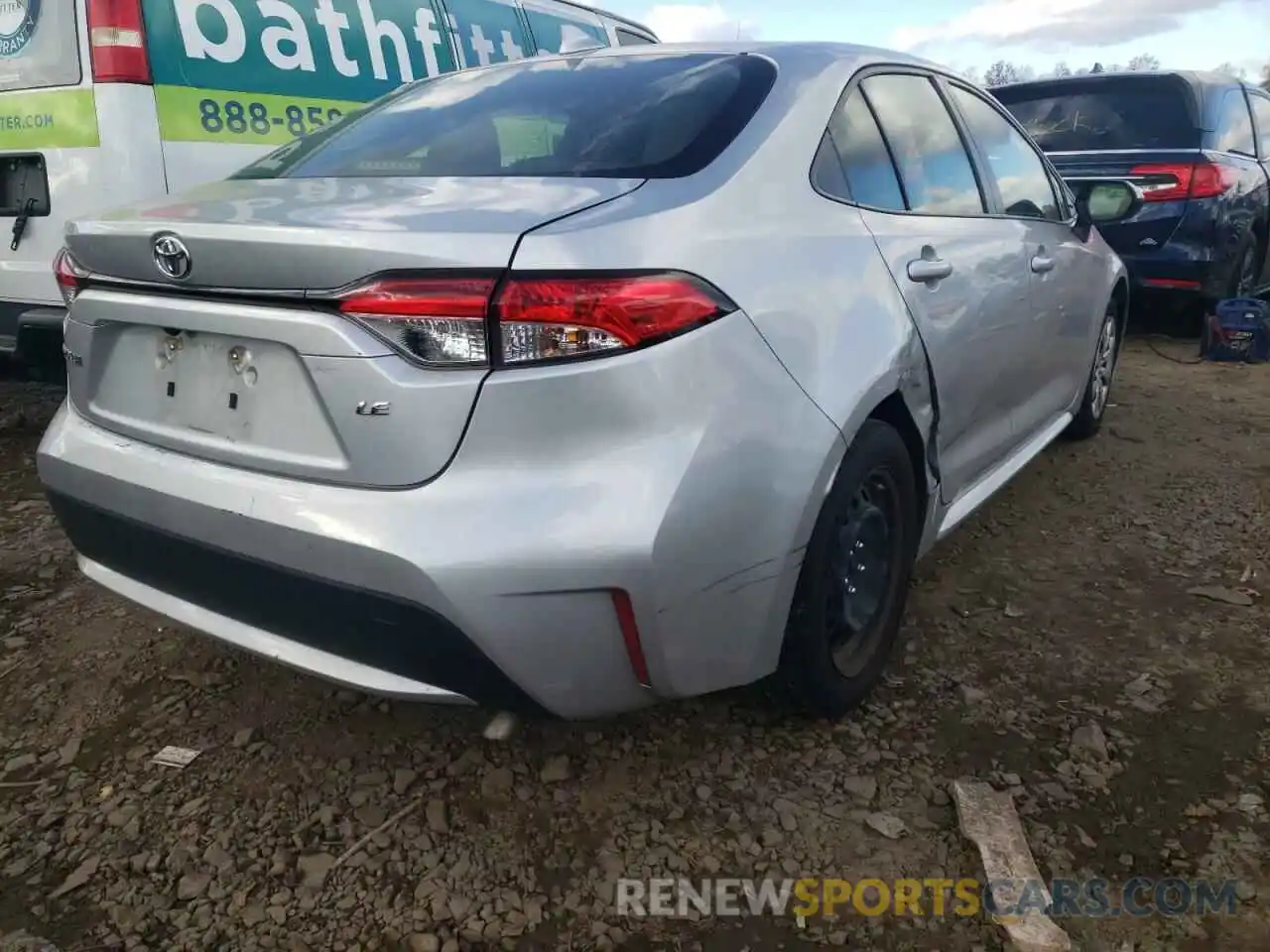 4 Фотография поврежденного автомобиля JTDEPRAE1LJ039680 TOYOTA COROLLA 2020