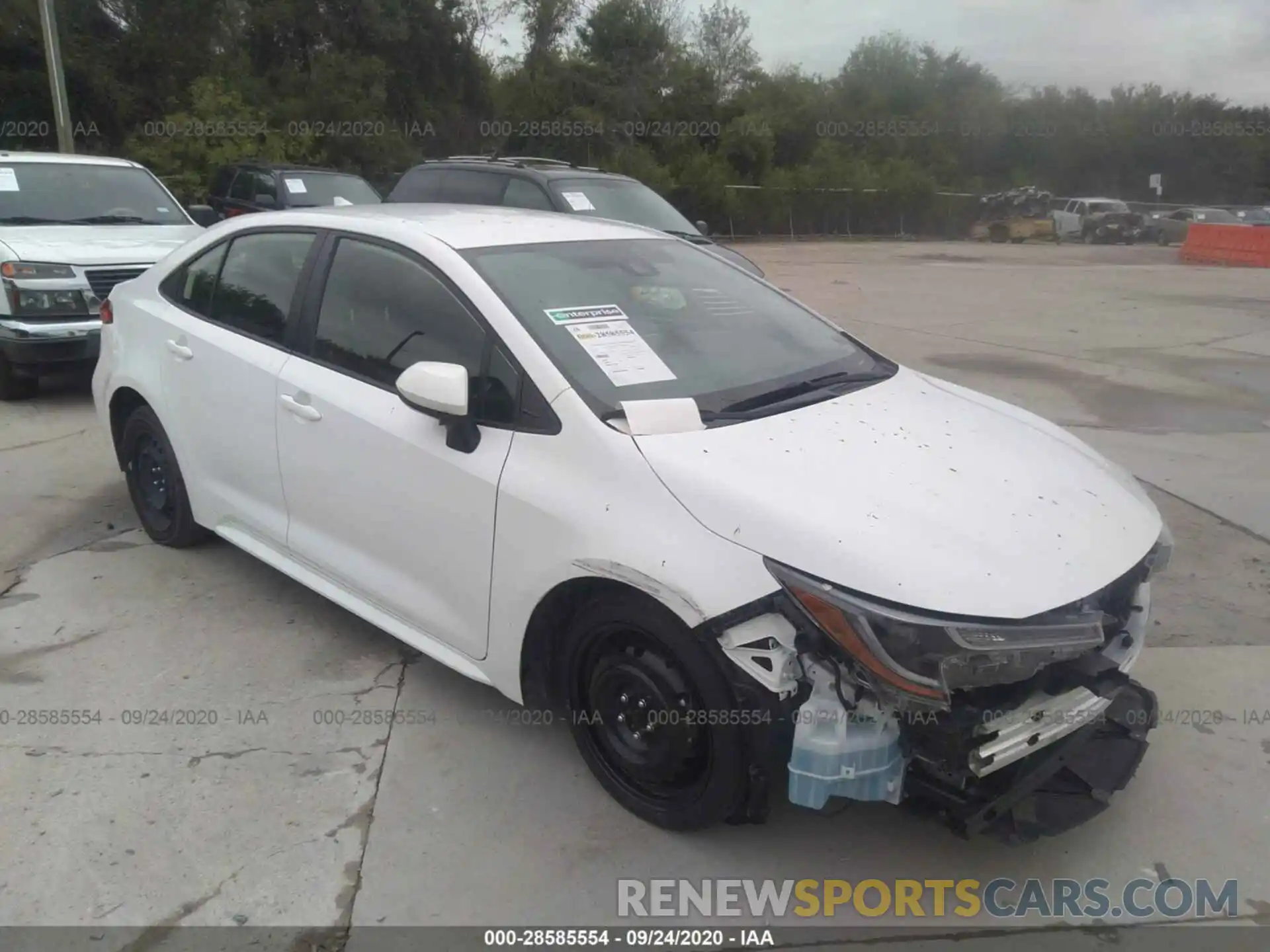 1 Photograph of a damaged car JTDEPRAE1LJ039923 TOYOTA COROLLA 2020