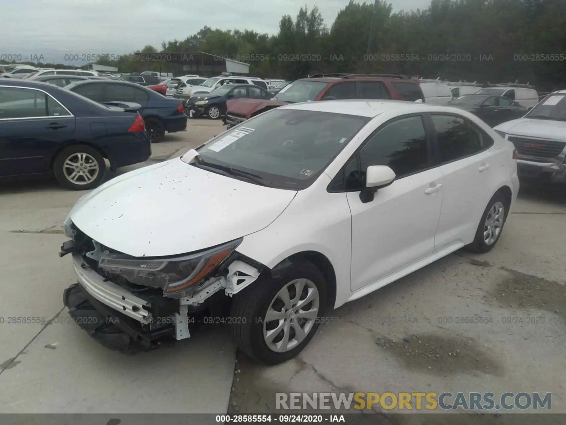 2 Photograph of a damaged car JTDEPRAE1LJ039923 TOYOTA COROLLA 2020