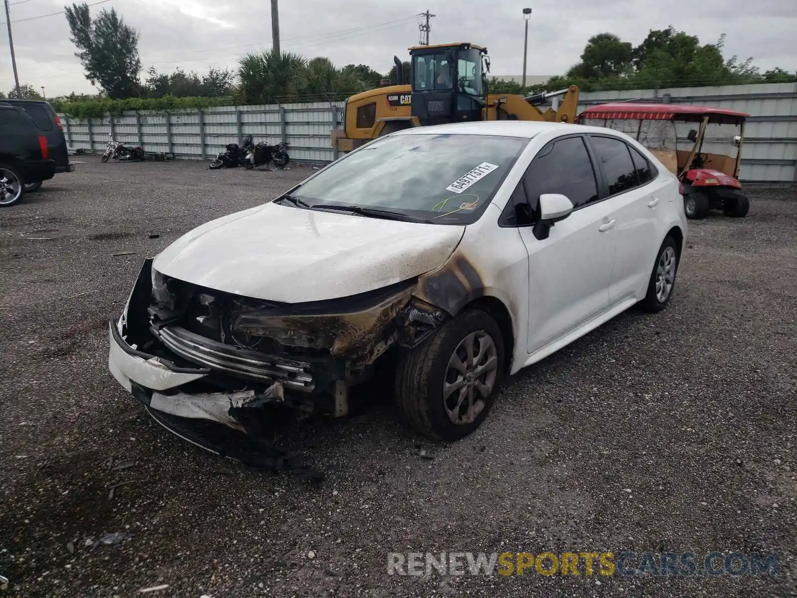 2 Photograph of a damaged car JTDEPRAE1LJ040067 TOYOTA COROLLA 2020