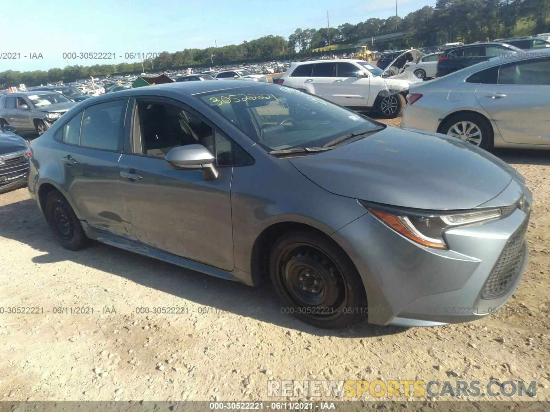 1 Photograph of a damaged car JTDEPRAE1LJ040103 TOYOTA COROLLA 2020